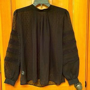 Ann Taylor petite sheer dot blouse